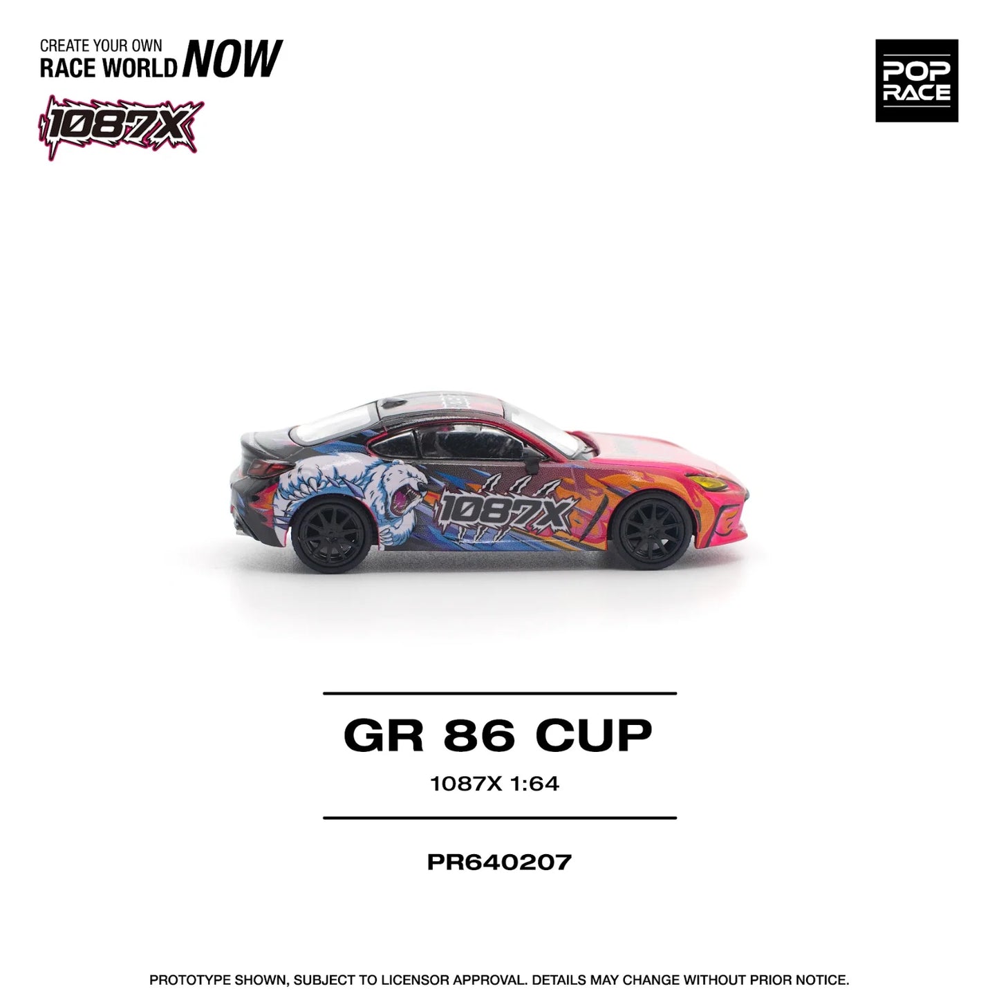 Pop Race - Toyota 1087X GR86 CUP - Scala 1/64 PR64-207