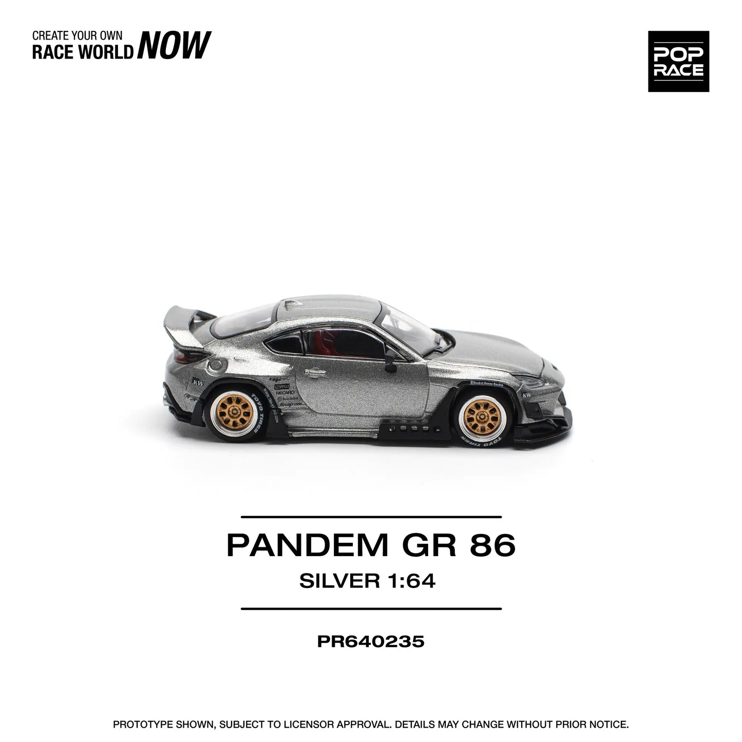 Toyota PANDEM GR86 - Pop Race - Scala 1/64 PR64-235