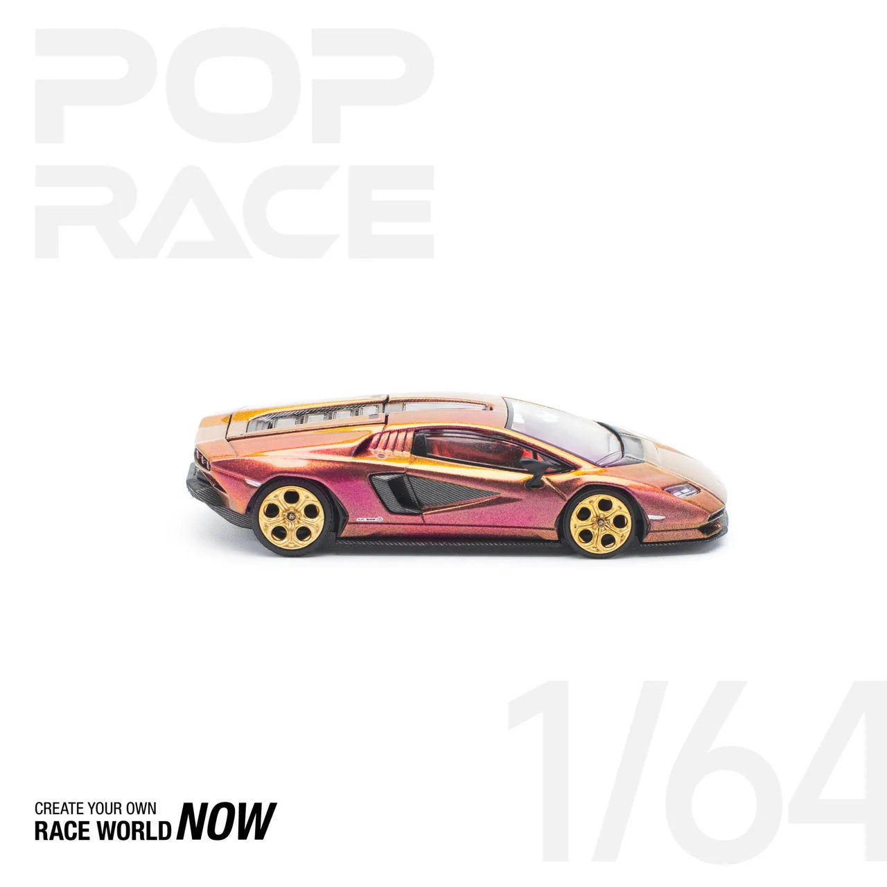 Lamborghini Countach LPI 800-4 Blu Hal - Pop Race - Scala 1/64 PR64-175