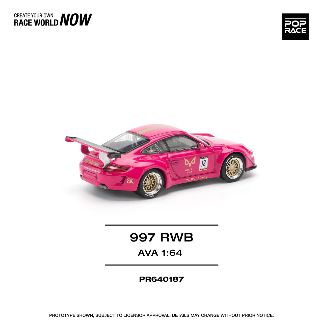 Porsche RWB 997 - AVA - Pop Race - Scala 1/64 PR64-187
