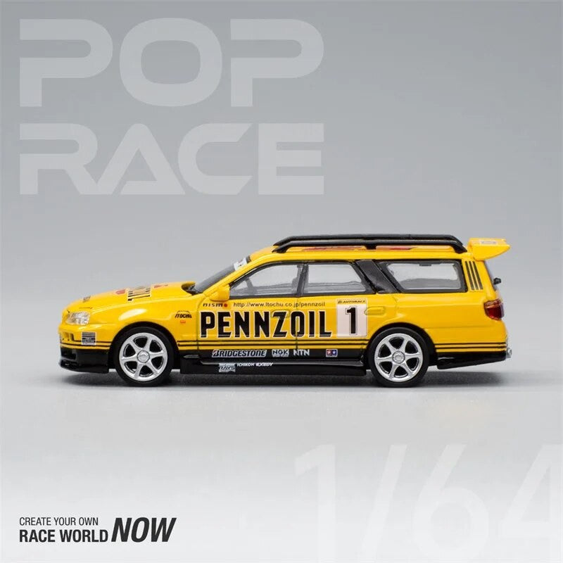 Nissan Stagea R34 Pennzoil - Pop Race - Scala 1/64 PR64-21