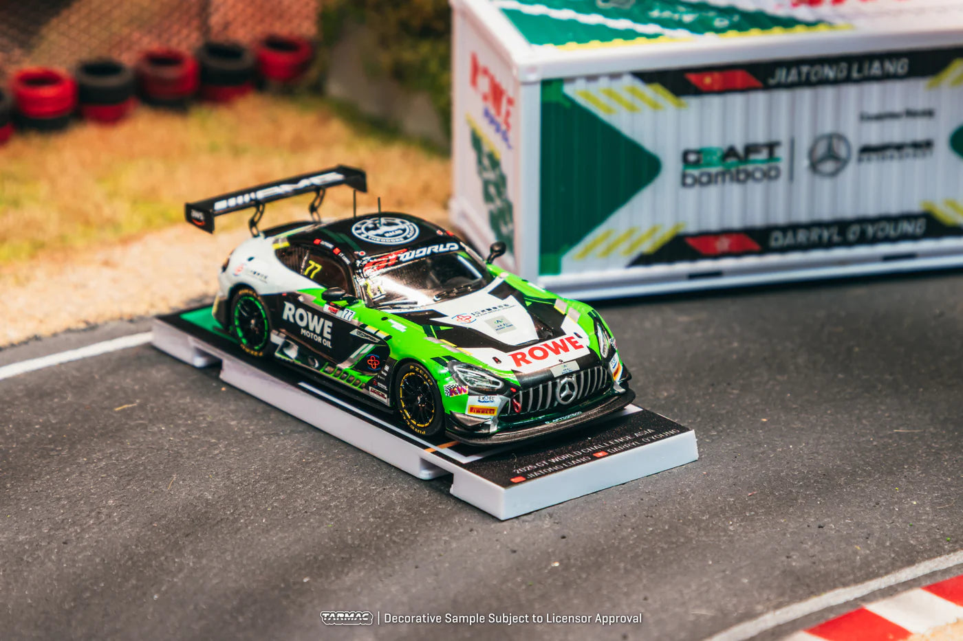 Mercedes-AMG GT3 GT World Challenge Asia 2025 Beijing Season Finale Craft-Bamboo Racing #77 with Container - HOBBY64 - Tarmac Works - Scala 1/64 T64-062-25CHN77