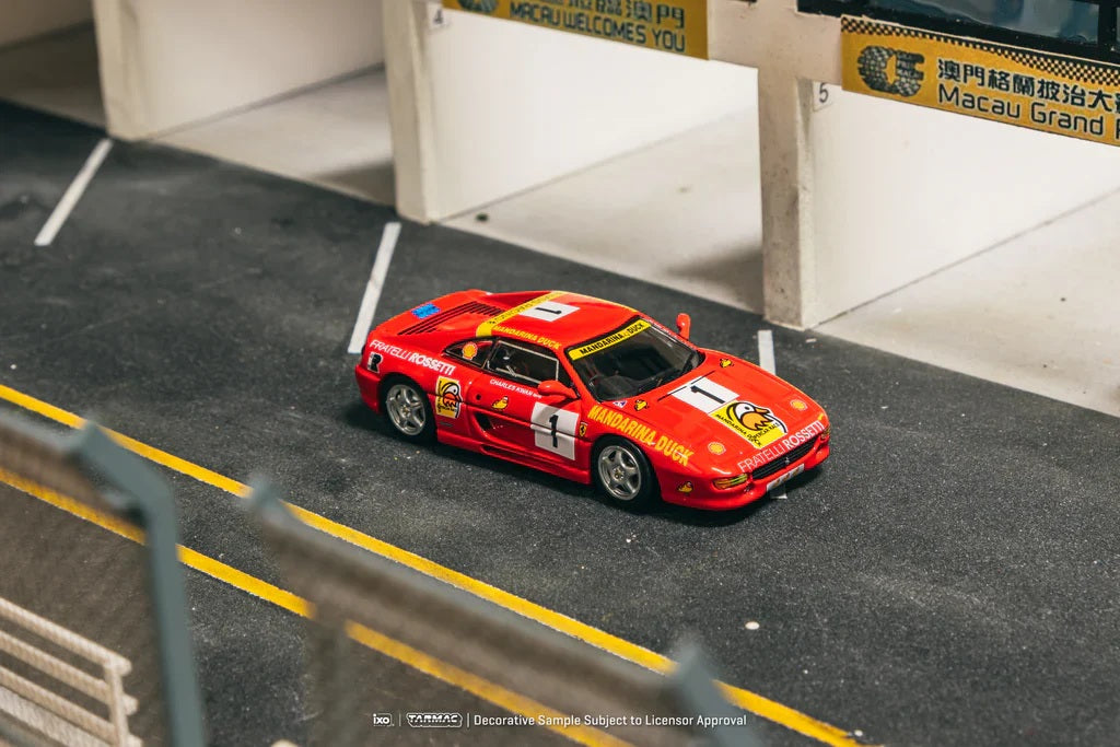 Ferrari F355 Challenge Macau Super Car Race 1994 Winner #01 Charles Kwan - Tarmac Works HOBBY64 - Scala 1/64 T64-083-94MGP01