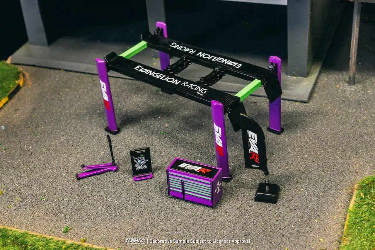 Garage tools set EVA Racing - Tarmac Works PARTS64 - Scala 1/64 T64A-TL001-EVA