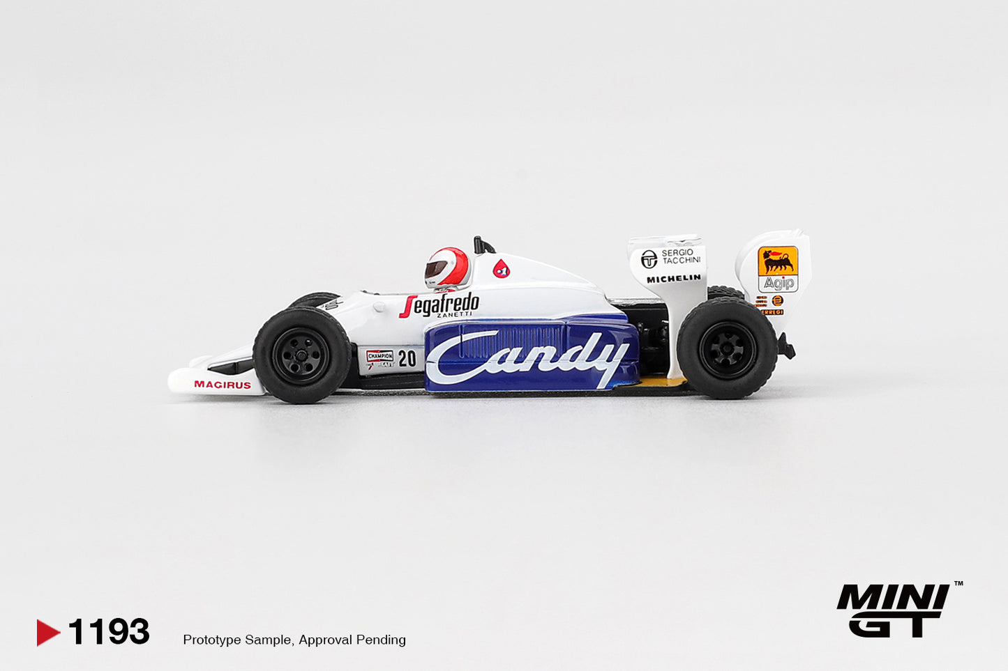 Toleman TG184 #20 Johnny Cecotto - 1984 Monaco Grand Prix - Mini GT - Scala 1/64 MGT01193-L
