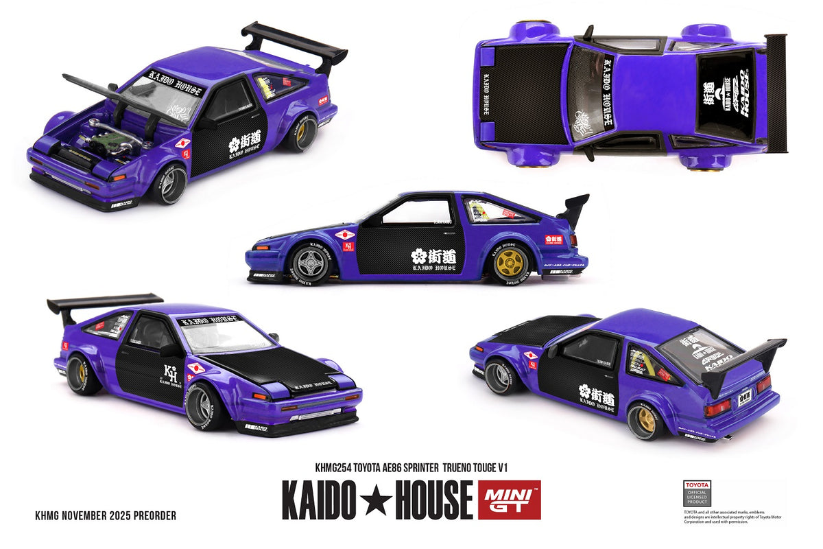 Toyota AE86 Sprinter Trueno KAIDO Touge V1 - Kaido House - Mini GT - Scala 1/64 KHMG254