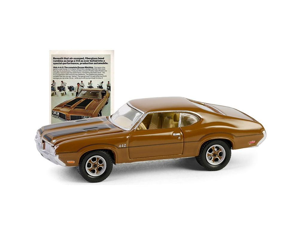 1972 Oldsmobile 4-4-2 - The Complete Escape Machine Vintage AD Cars - Greenlight - Scala 1/64
