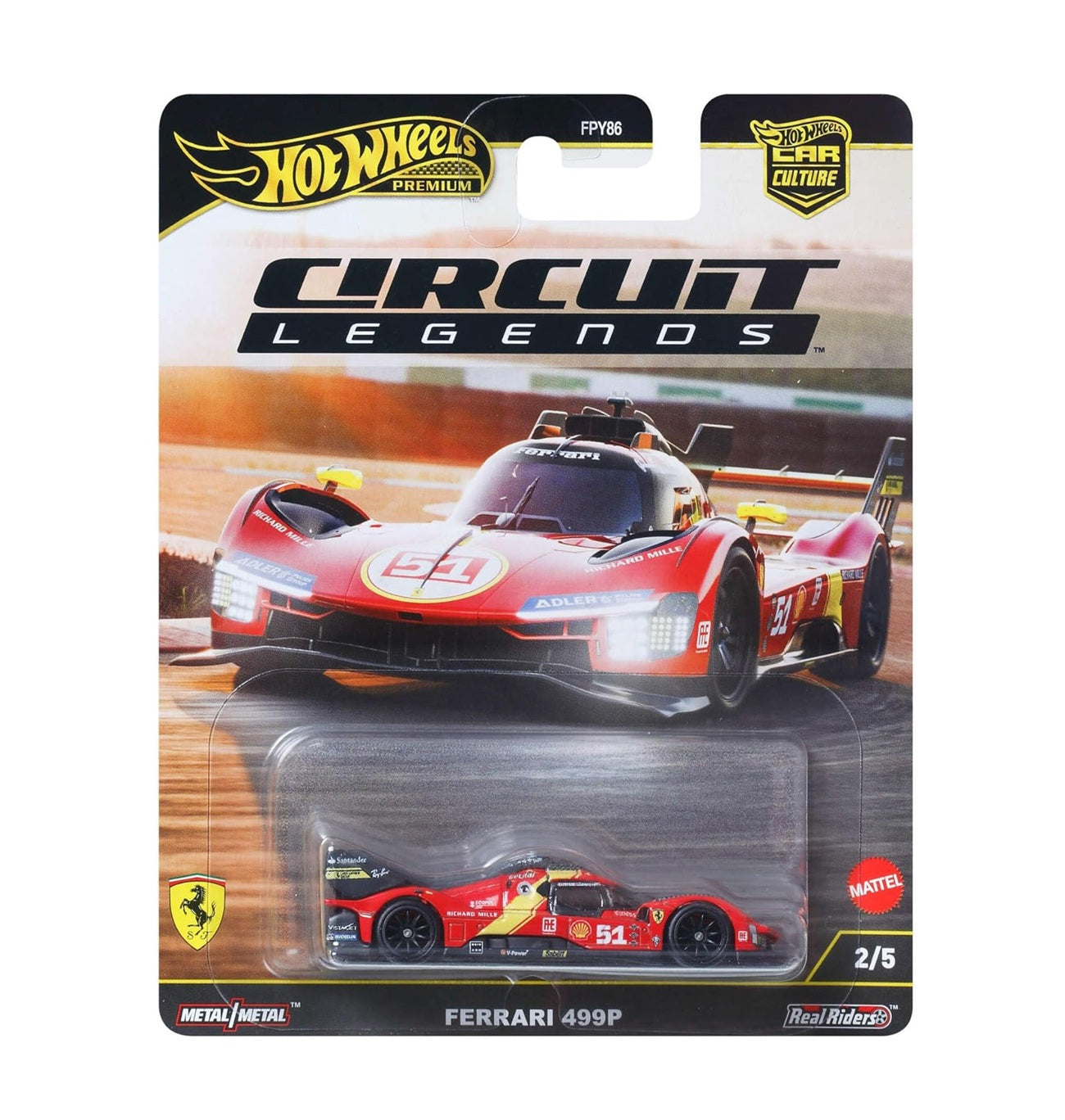 Ferrari 499P Circuit Legends Series - Hot Wheels Premium - Scala 1/64