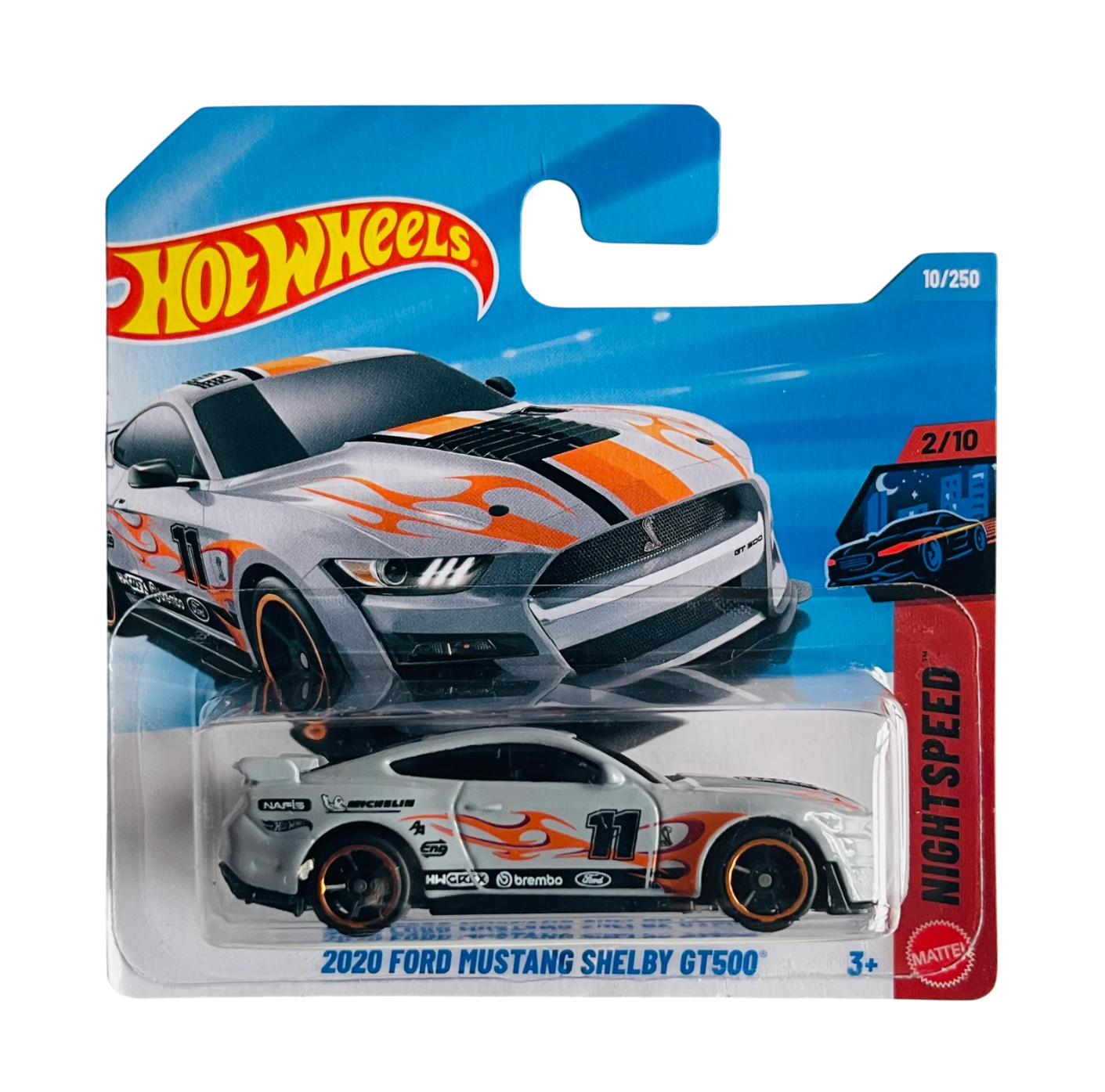 2020 Ford Mustang Shelby GT500 Grey - HW Nightspeed 2/10 - Hot Wheels - Scala 1/64 Circa