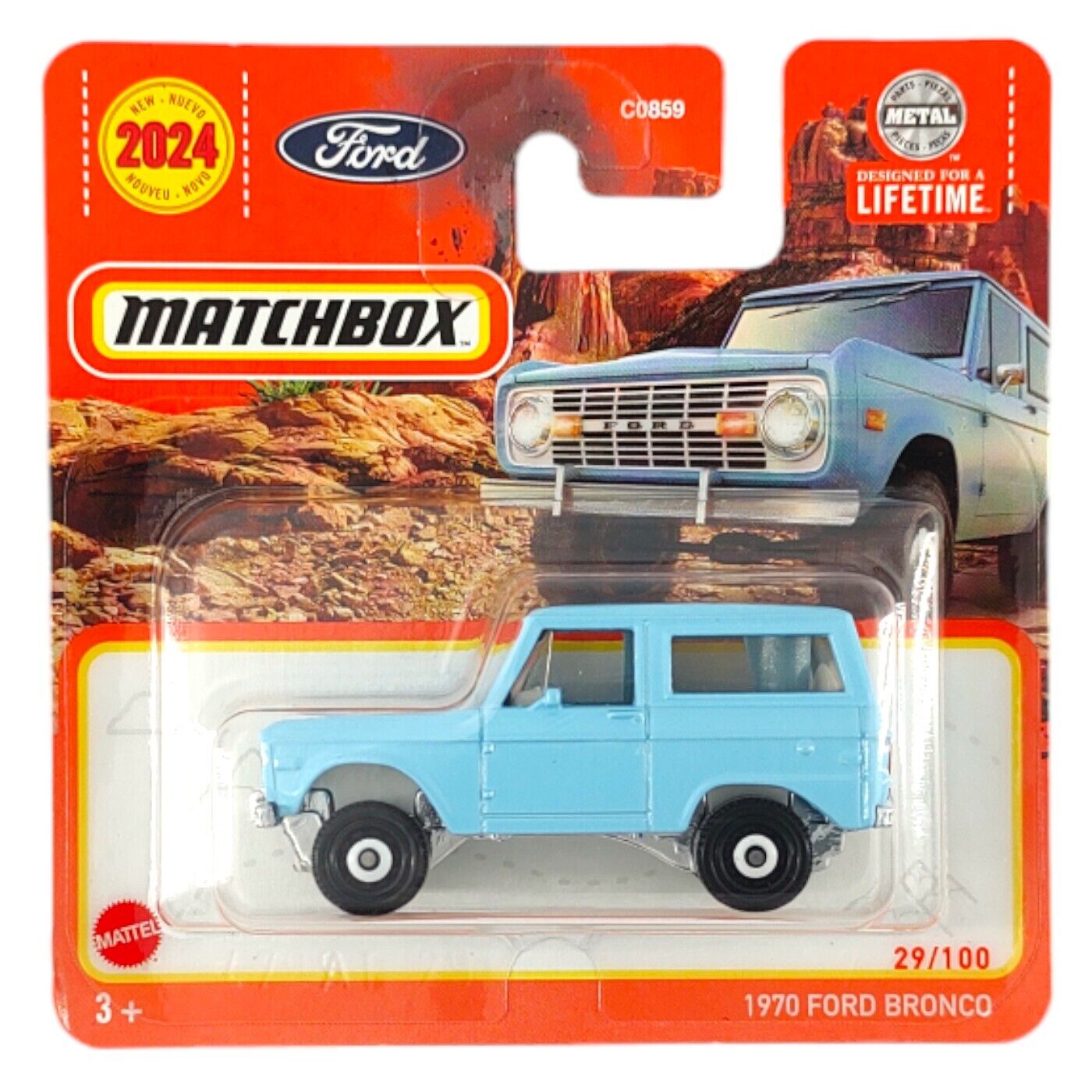 Modellino Jada Toys Just Trucks – Ford Bronco 2021 Scala 1:24 Arancione Con Ruote Extra - Foto 2