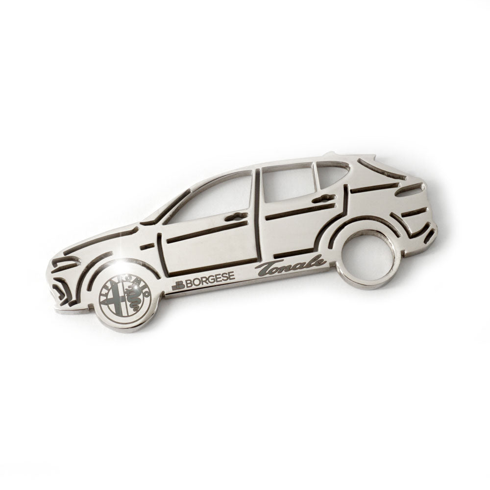 Portachiavi Alfa Romeo Tonale Acciaio Inox Lucido foto 5