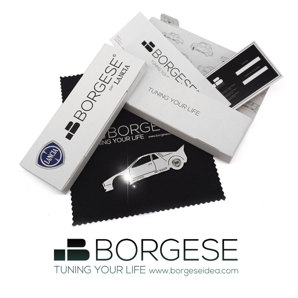 Lancia rally 037 prodotto ufficiale Lancia apribottiglia in acciaio foto packaging