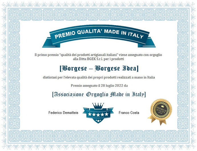 1st Made in Italy Quality Award