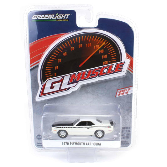 970 Plymouth AAR ‘Cuda Alpine White - GL Muscle Series - Greenlight - Scala 1/64