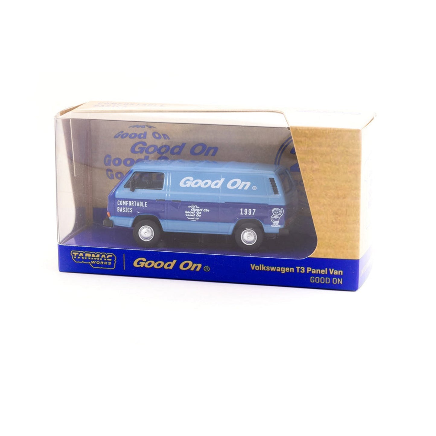 Volkswagen T3 Panel Van Blue Good On - Tarmac Works COLLAB64 Schuco - Scala 1/64 T64S-001-GO