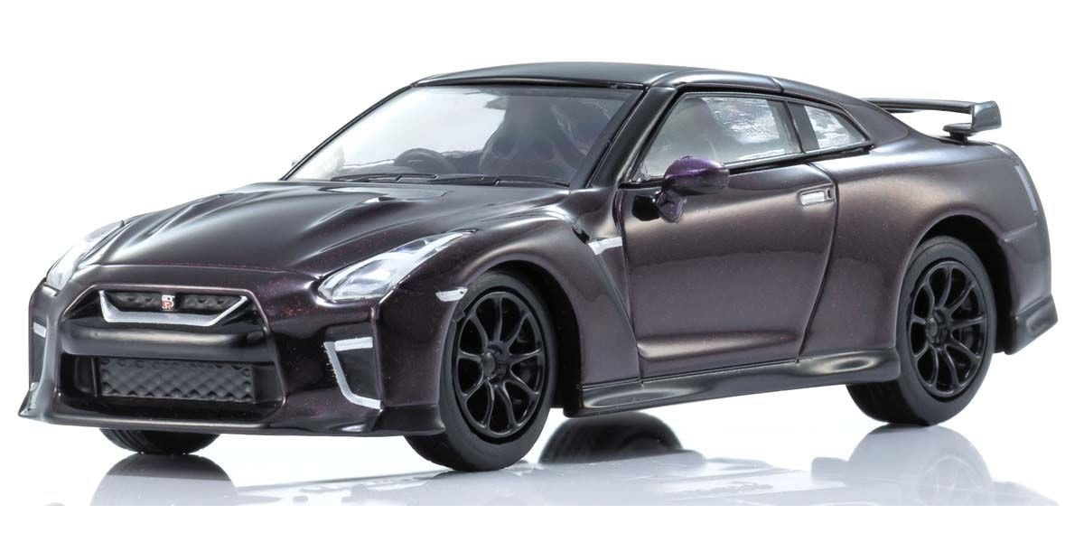 Nissan GT-R Track Edition Engineered By Nismo T-Spec Midnight Purple - Kyosho Mini Car & Book - Scala 1/64