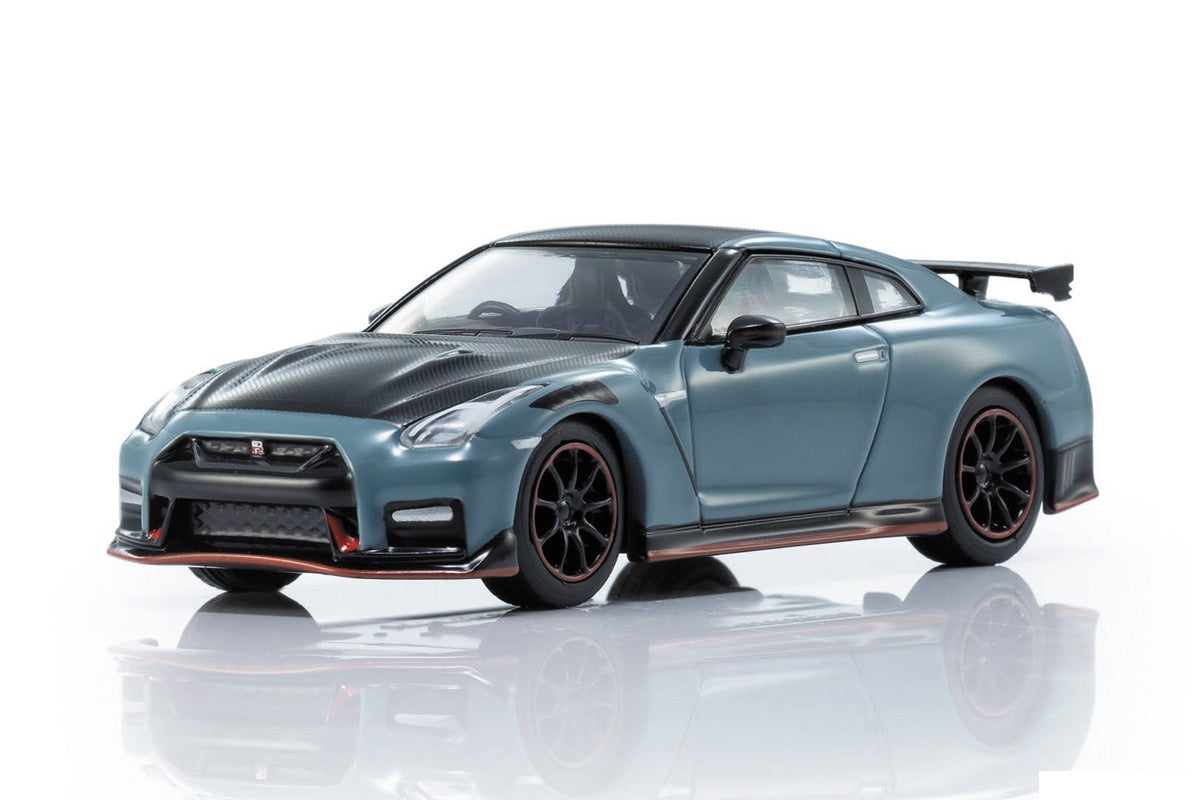 Nissan GT-R Nismo Special Edition Nismo Stealth Gray - Kyosho Mini Car & Book - Scala 1/64