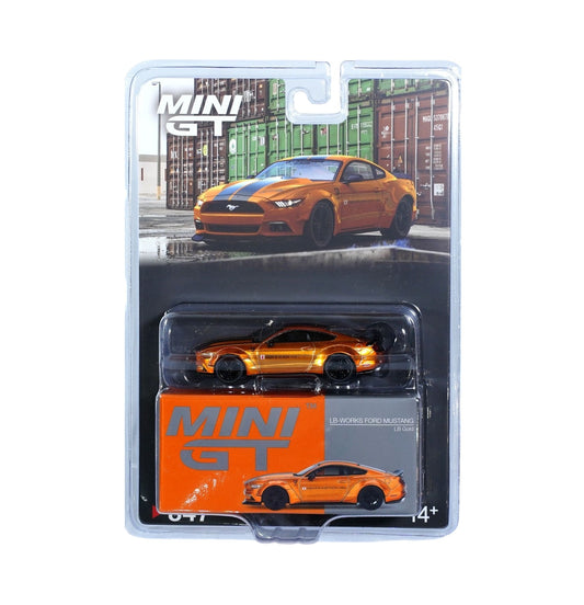LB Works Ford Mustang LB Gold 2017 - Mini GT - Scala 1/64 MGT00847-BL Blister Packaging