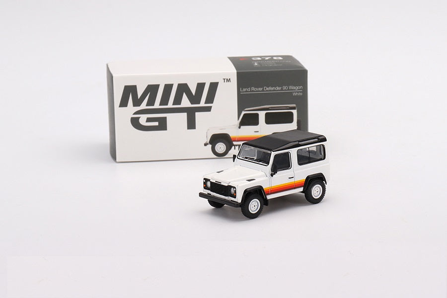 Land Rover Defender 90 Wagon White LDH - Mini GT - Scala 1/64 MGT00378