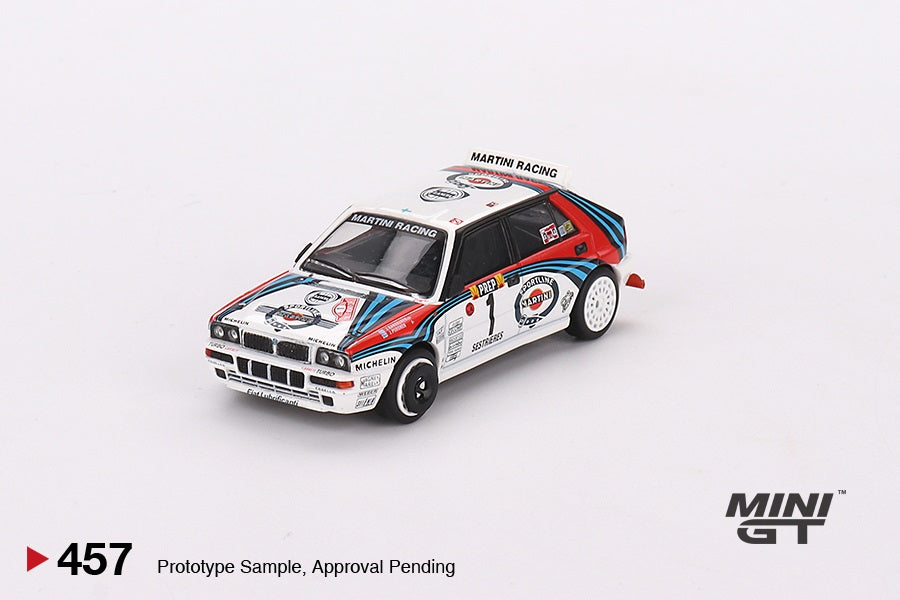 4 Cars Set Lancia Delta HF Integrale Evoluzione 1992 Rally MonteCarlo Martini Racing - Mini GT - Scala 1/64 MGTS0002