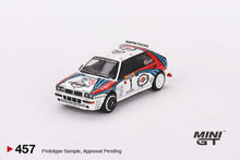 Cargar imagen en el visor de la galería, Set de 4 Coches Lancia Delta HF Integrale Evoluzione 1992 Rally MonteCarlo Martini Racing - Mini GT - Escala 1/64
