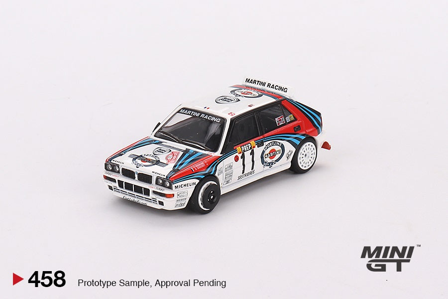 4 Cars Set Lancia Delta HF Integrale Evoluzione 1992 Rally MonteCarlo Martini Racing - Mini GT - Scala 1/64 MGTS0002