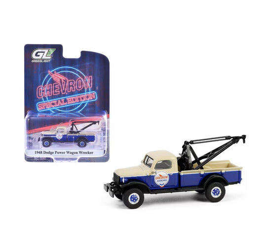 1948 Dodge Power Wagon Wrecker Tow Truck "Chevron Special Edition" - Greenlight - Scala 1/64