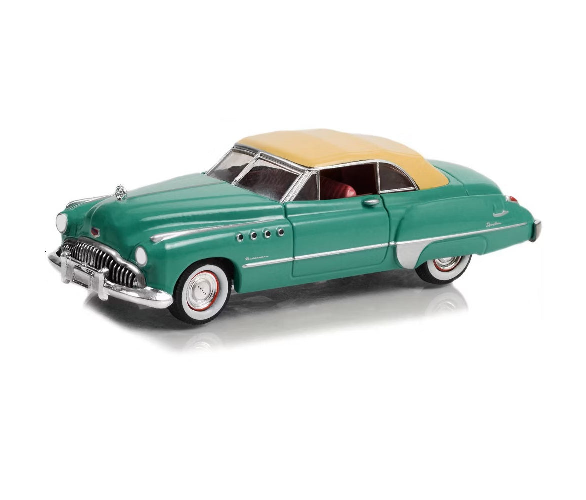 1949 Buick Roadmaster Convertible Green with Tan Soft Top "American Pickers" - Greenlight - Scala 1/64 Hollywood Series