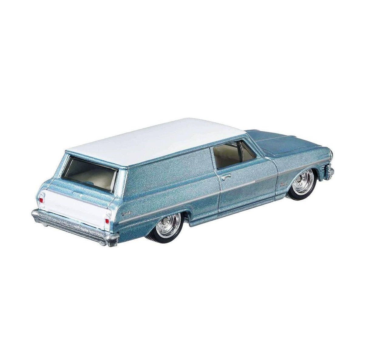 1964 Chevrolet Nova Panel Light Blue Metallic "Fast Wagons" Series - Series Car Culture - Hot Wheels Premium - Scala 1/64