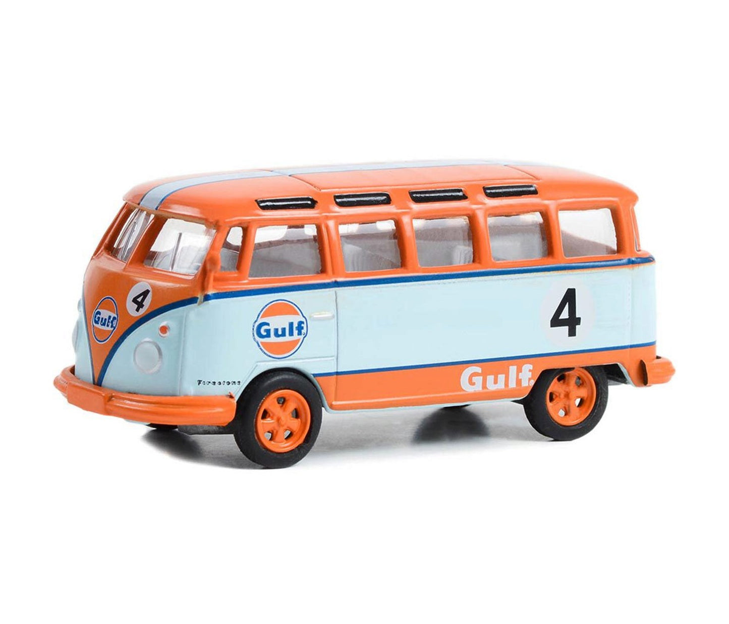 1963 Volkswagen Tipo 3 Furgoneta con Tabla de Surf Naranja - Club V-Dub - Greenlight - Escala 1/64