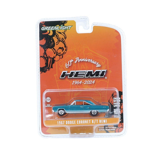 1967 Dodge Coronet R/T Hemi 60th Anniversary - Greenlight - Scala 1/64