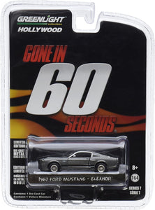 1967 Ford Mustang Eleanor - Desaparecido en 60 segundos - Greenlight - Escala 1/64 Serie Hollywood