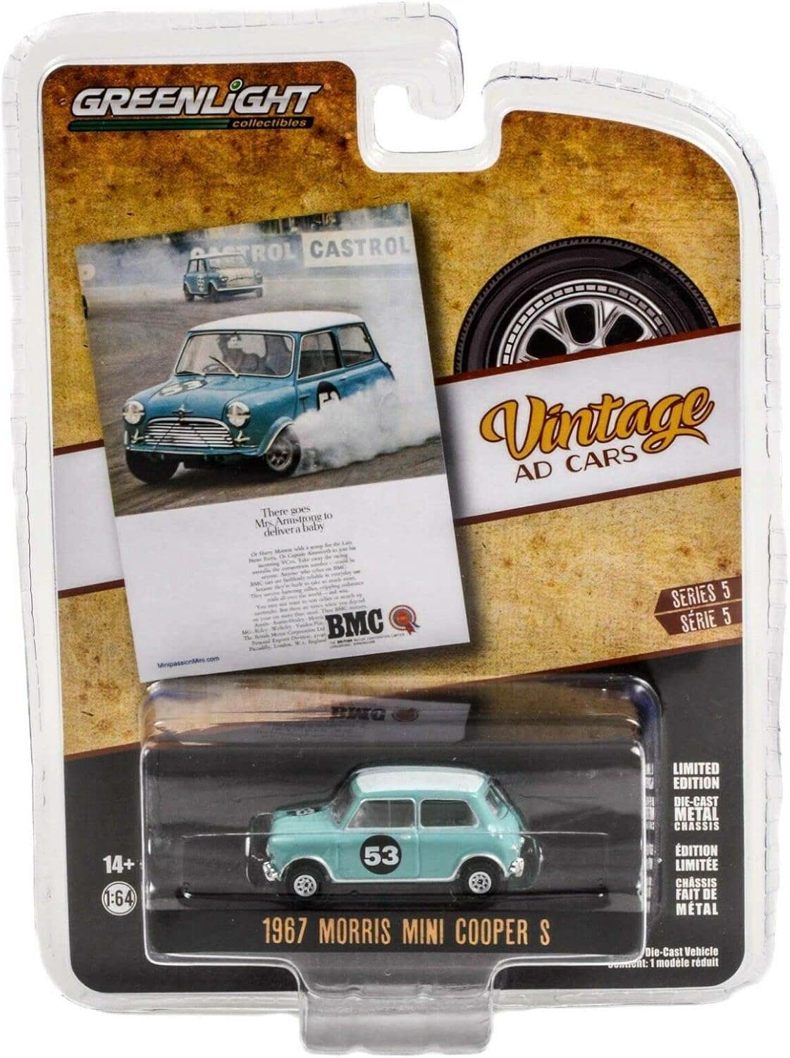 Morris Mini Cooper S Light Blue - Greenlight - Scala 1/64