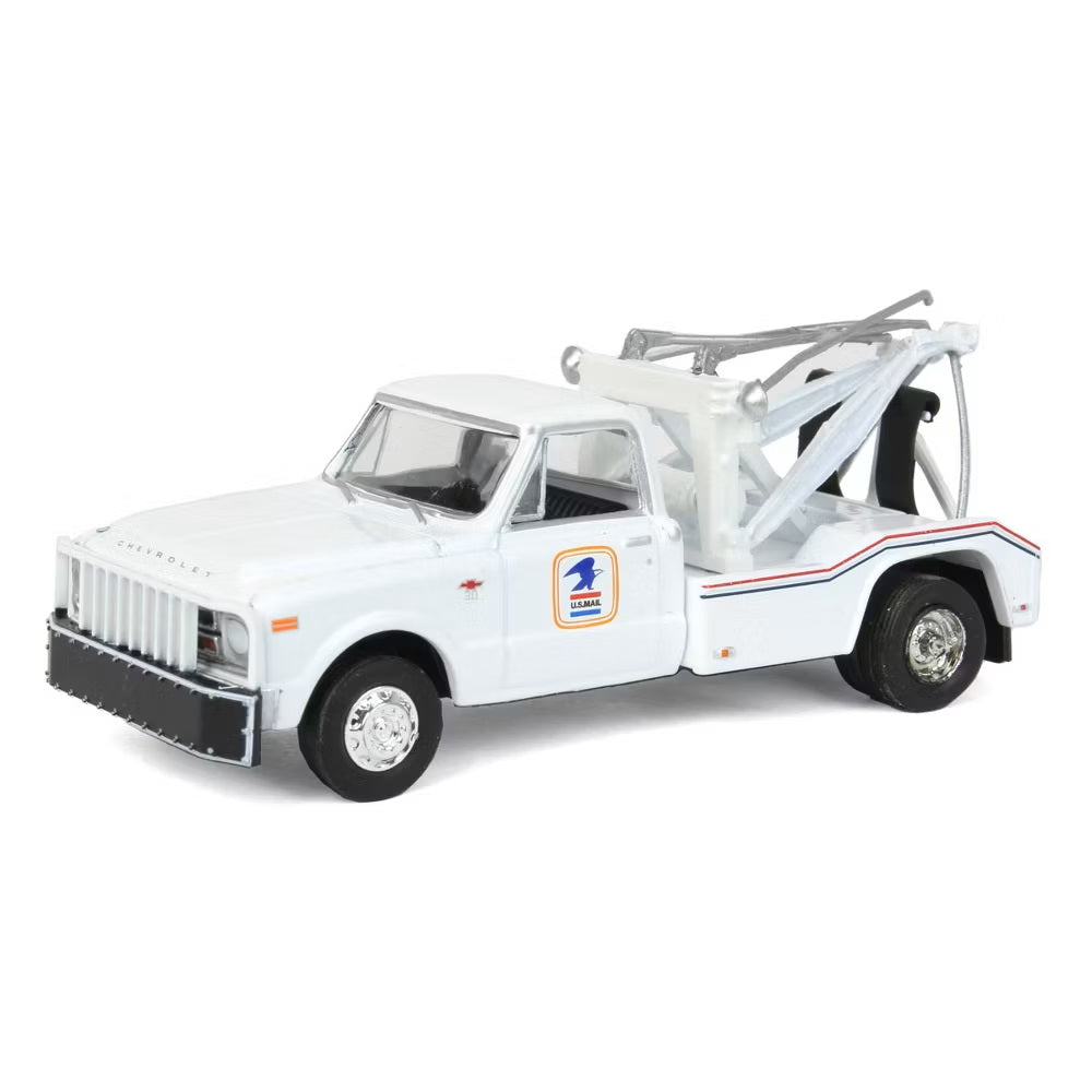 Camioneta con plataforma de servicio Chevrolet Silverado 3500 2018 - Serie de conductores duales - Greenlight - Escala 1/64