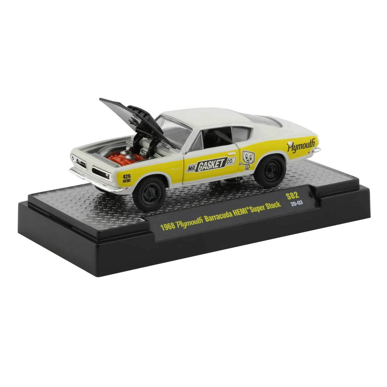 Plymouth Barracuda HEMI Super Stock 1968 - M2 Machines - Scala 1/64