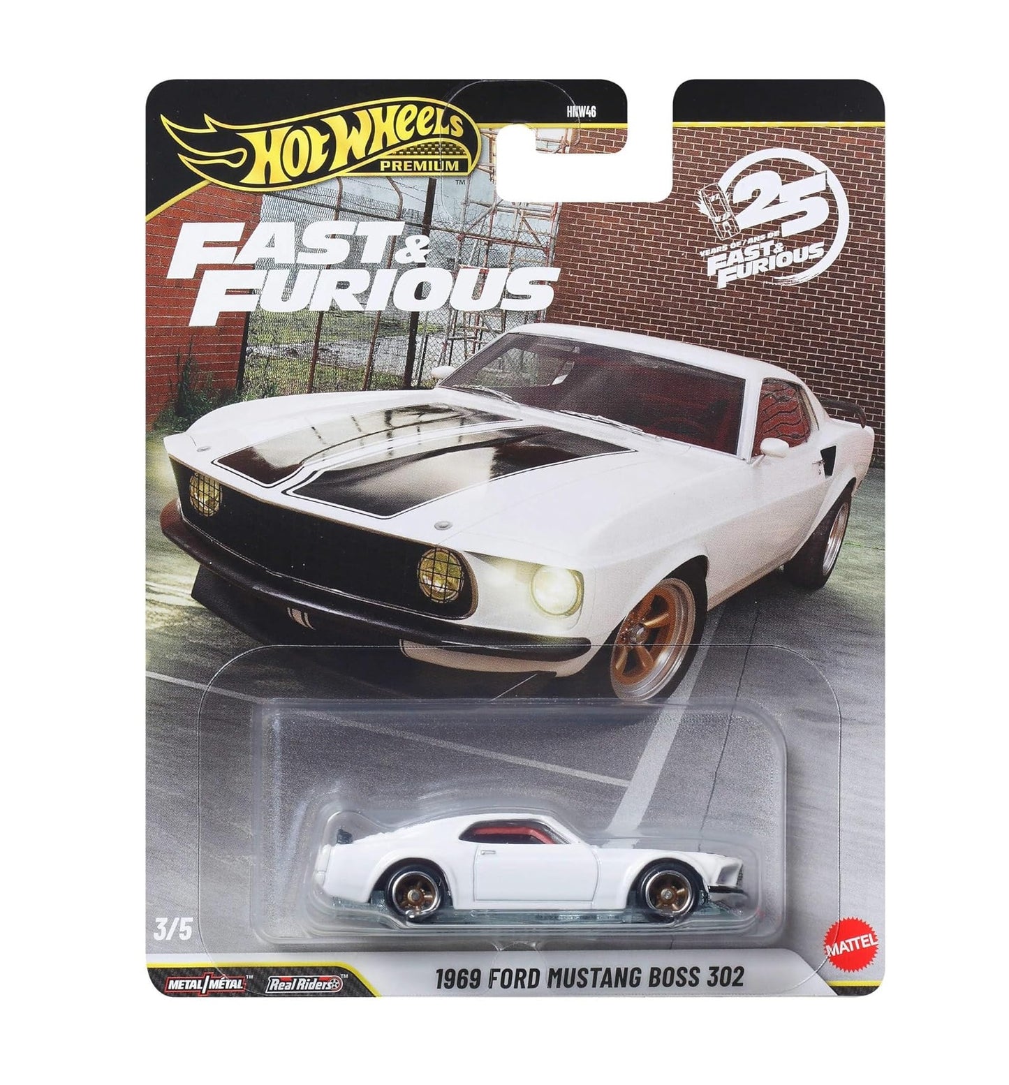 1969 Ford Mustang Boss 302 Fast & Furious 25th Anniversary - Hot Wheels Premium - Scala 1/64