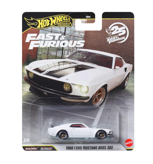 1969 Ford Mustang Boss 302 Fast & Furious 25th Anniversary - Hot Wheels Premium - Scala 1/64