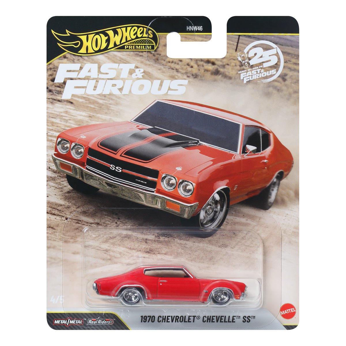 1970 Chevrolet Chevelle SS Fast & Furious 25th Anniversary - Hot Wheels Premium - Scala 1/64