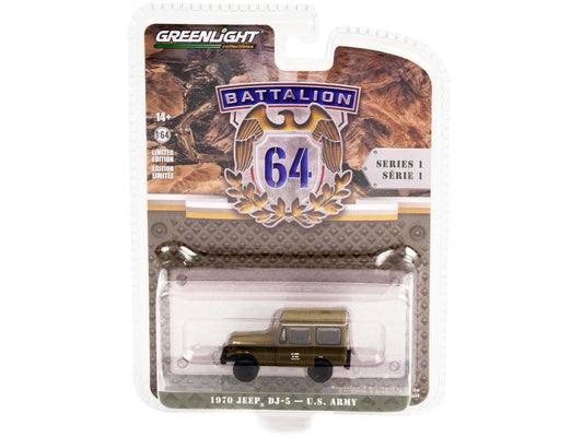 1949 Willys Jeep MB US Army - Serie Batallón 64 - Greenlight - Escala 1/64