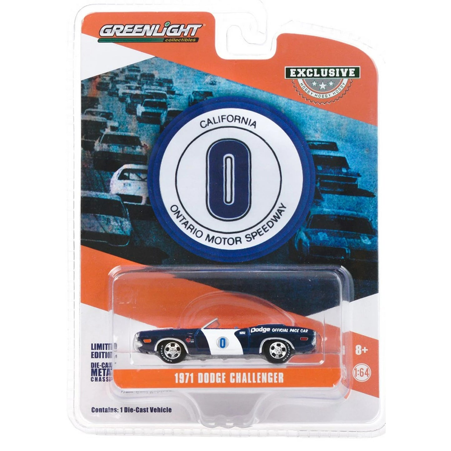 1971 Dodge Challenger Convertible Ontario Motor Speedway Official Pace Car - Greenlight - Scala 1/64