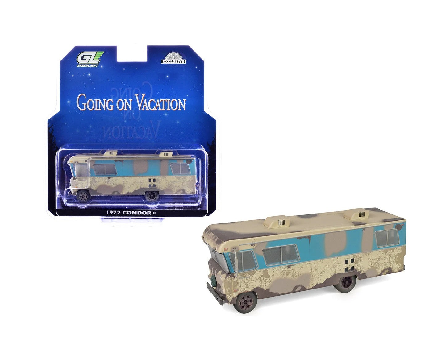 1972 Condor II RV "Going on Vacation" (Weathered) - Greenlight - Scala 1/64