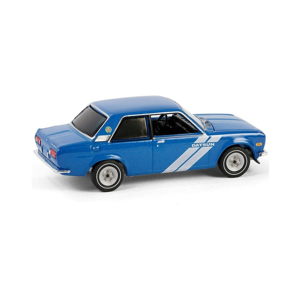 1972 Datsun 510 Blue Vintage AD Cars - Greenlight - Scala 1/64