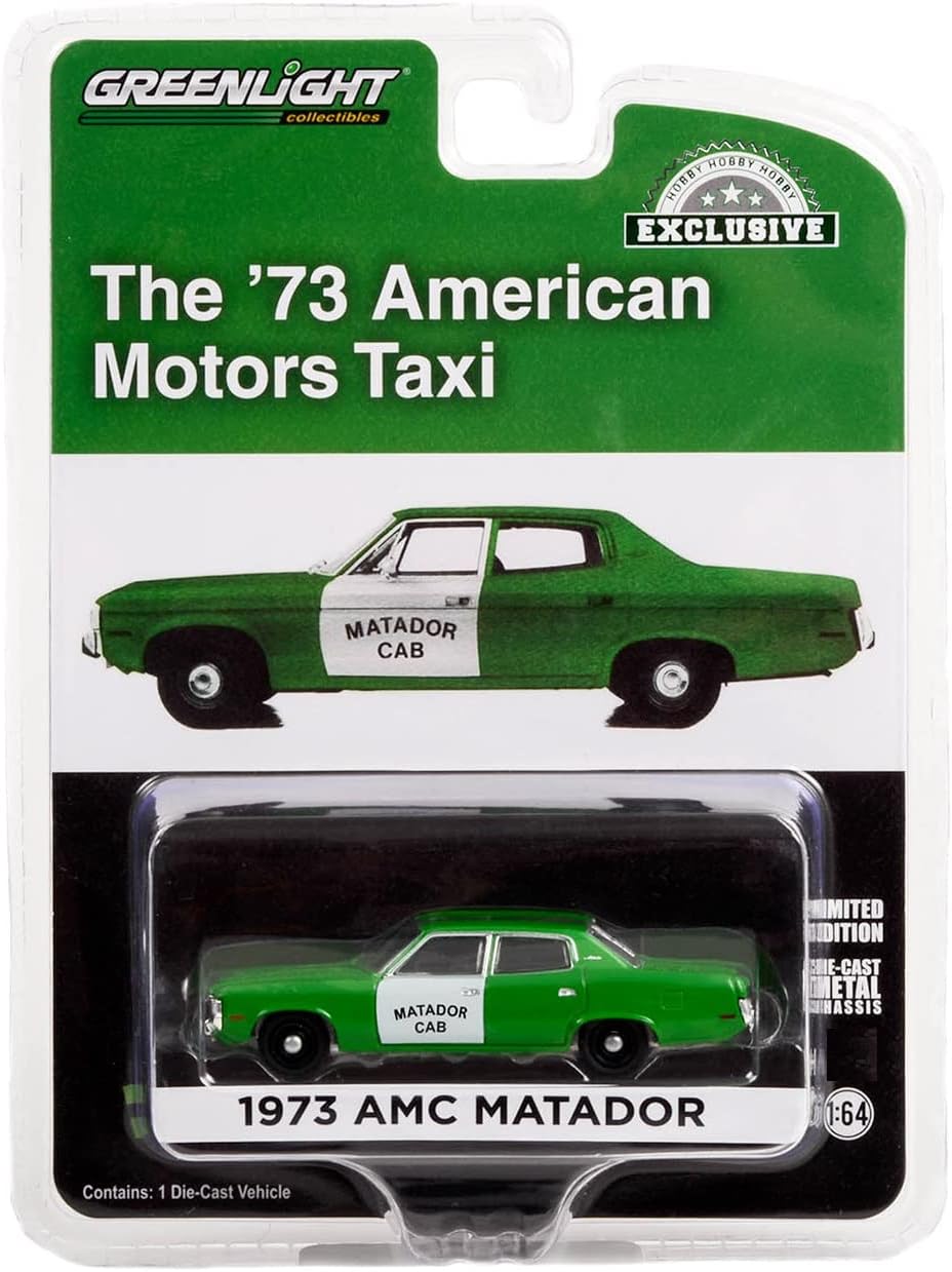 1973 AMC Matador Taxi Verde - Luz verde - Escala 1/64