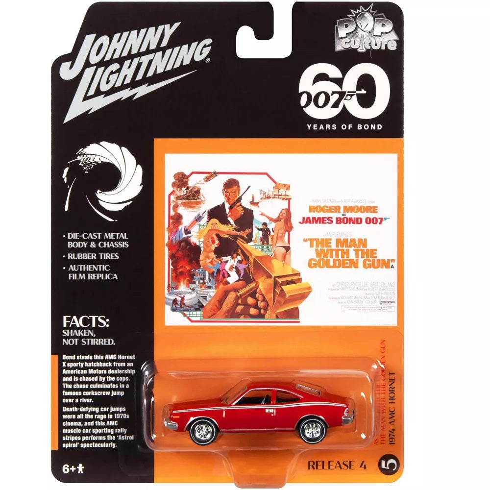 1974 AMC Hornet Red 007 James Bond "The Man with the Golden Gun" (1974) Movie - Johnny Lightning - Scala 1/64