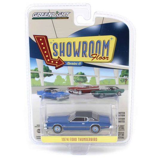 1974 Ford Thunderbird Blue Starfire Showroom Floor Series - Greenlight - Scala 1/64