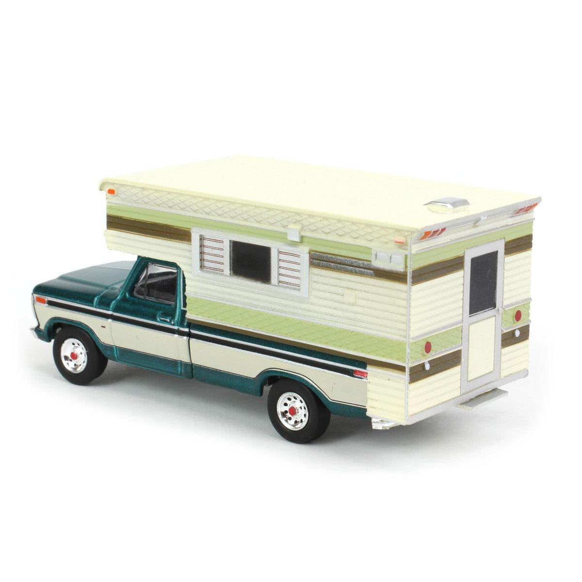 1978 Ford F-250 with Large Camper - Greenlight - Scala 1/64