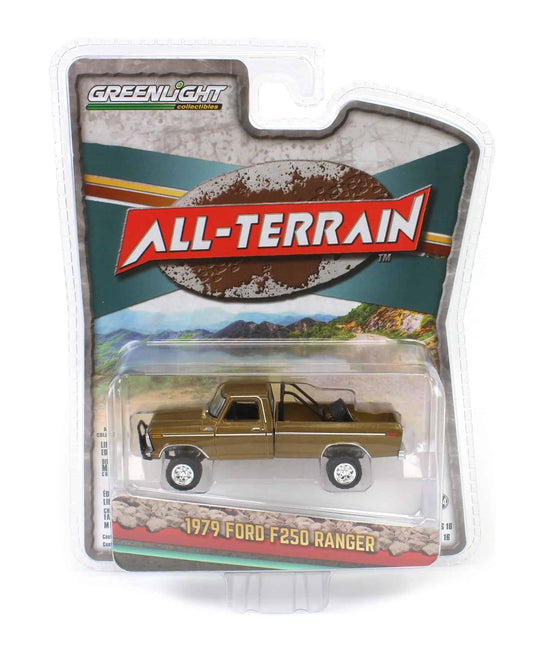 1979 Ford F250 Ranger Lifted Rollbar Mounted Spare Gold - Series All Terrain - Greenlight - Scala 1/64