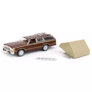 1979 Ford LTD Country Squire with Cartop Sleeper Tent Great Outdoors Series - Greenlight - Scala 1/64