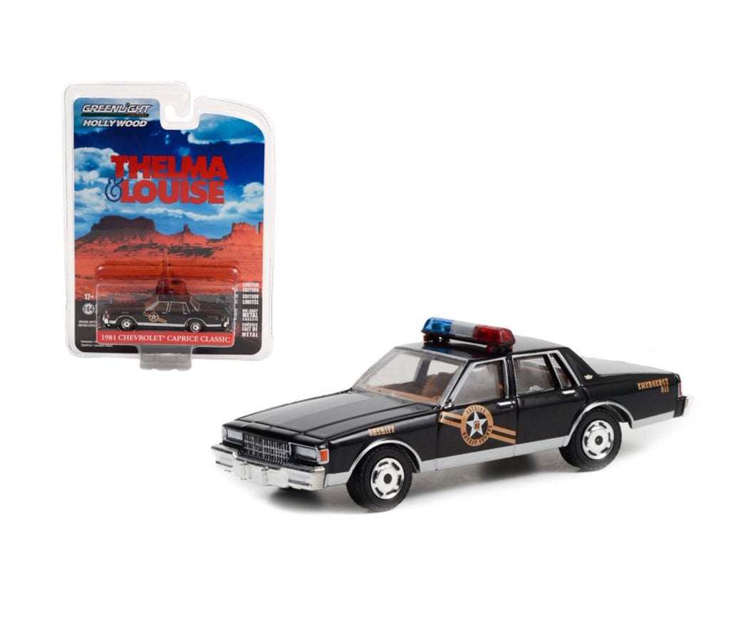 1981 Chevrolet Caprice Classic Navajo County Arizona Sheriff Thelma & Louise - Greenlight - Escala 1/64