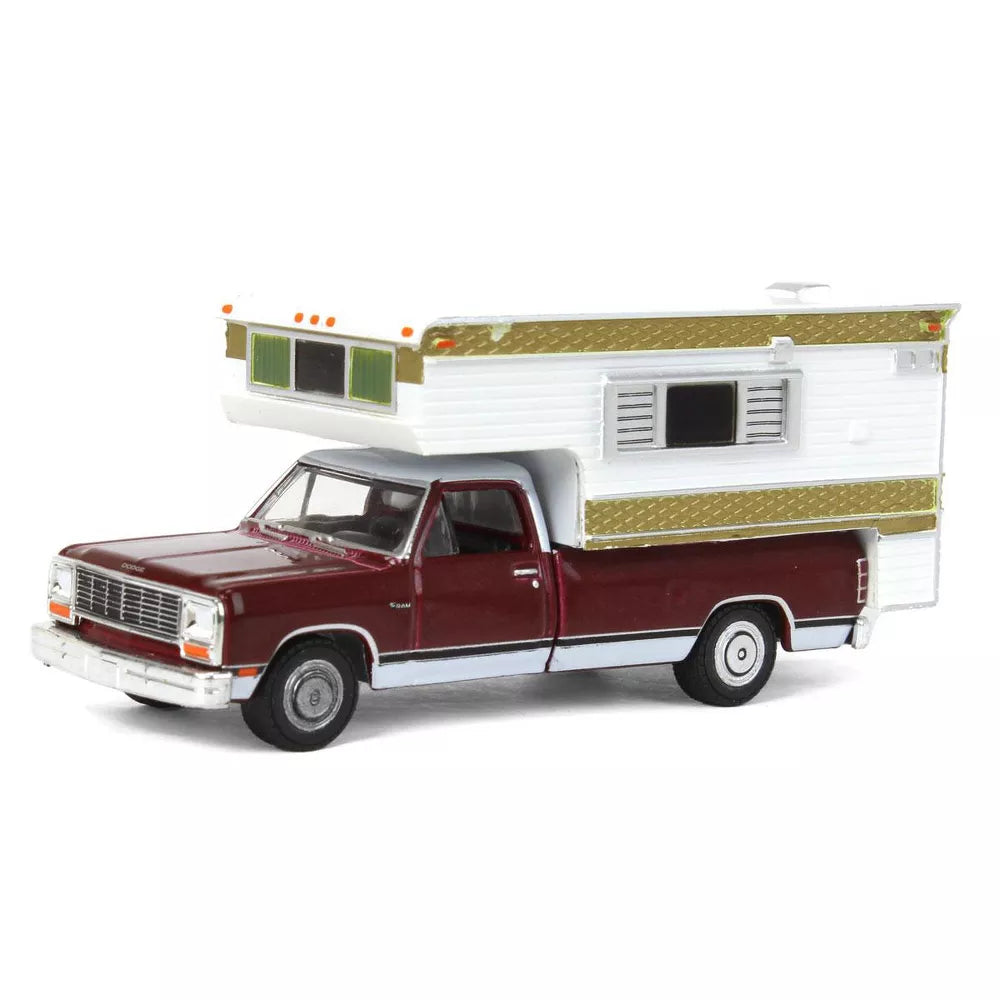 1981 Dodge Ram D-250 Royal with Large Camper - Greenlight - Scala 1/64